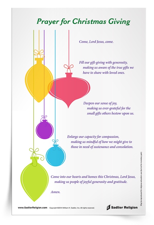 <em>Prayer for Christmas Giving</em> Prayer Card